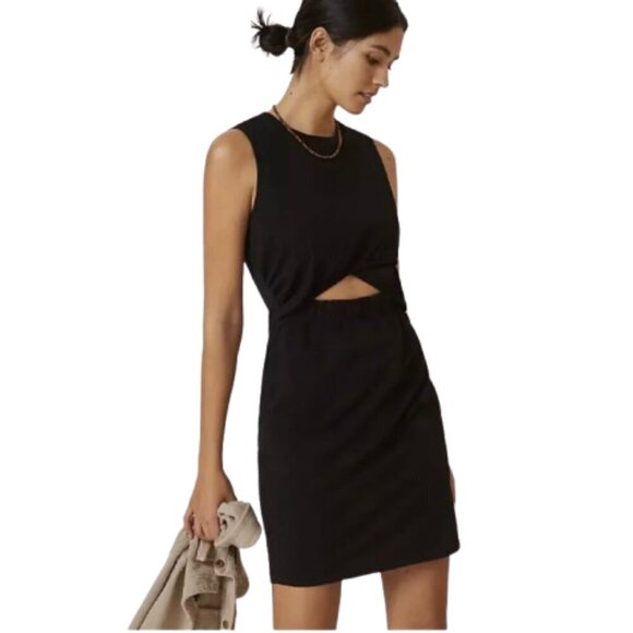 Anthropologie T.La Black Cut-Out Mini Dress XL - Picture 1 of 13